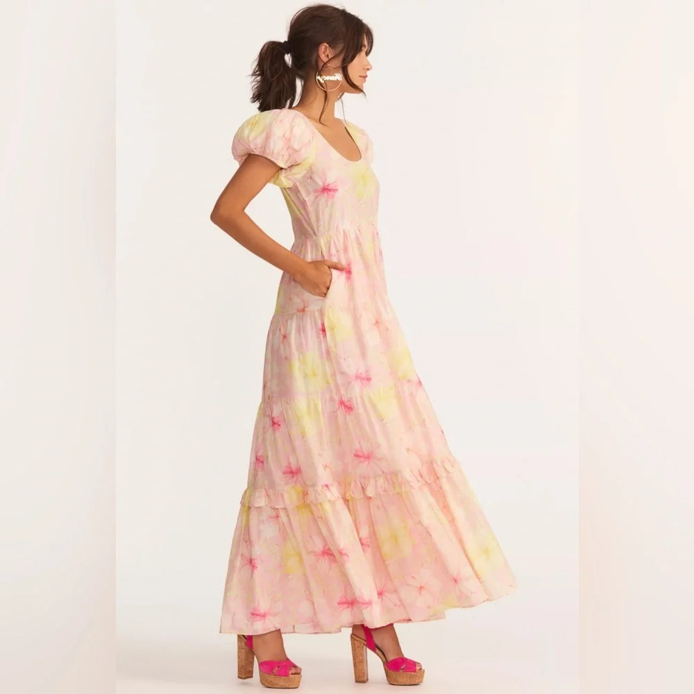 NWT $595 LoveShackFancy Karalie Cotton-silk Maxi Dress - Picture 4 of 10